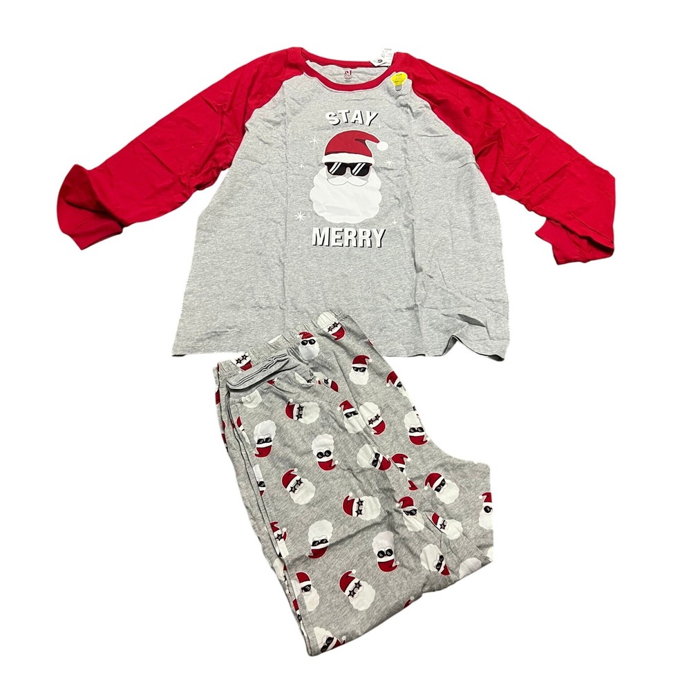 PJ Place Stay Merry Christmas PJs Santas Sunglasses 3XL NIP Glow In The Dark